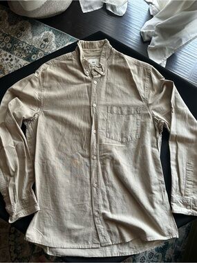 H&M Men's Tan Casual Button Down Shirt